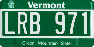 VT license plate LRB971