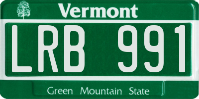 VT license plate LRB991