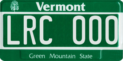 VT license plate LRC000