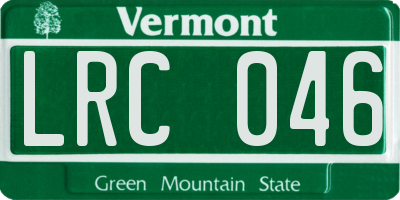 VT license plate LRC046