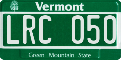 VT license plate LRC050