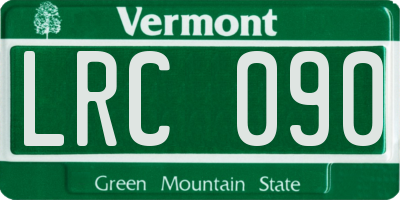VT license plate LRC090