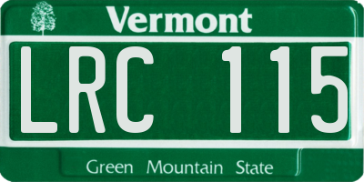 VT license plate LRC115