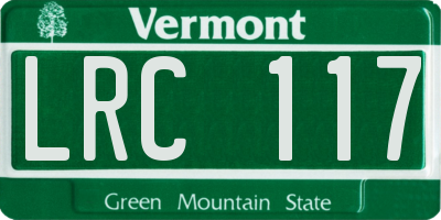 VT license plate LRC117