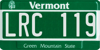 VT license plate LRC119