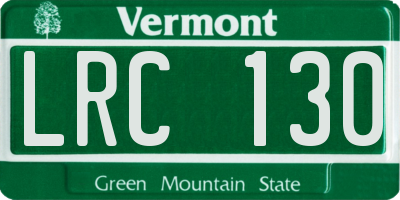 VT license plate LRC130