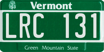 VT license plate LRC131