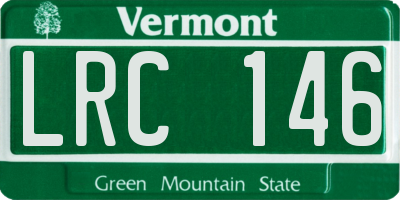 VT license plate LRC146
