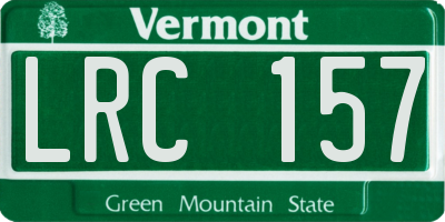 VT license plate LRC157