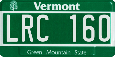 VT license plate LRC160