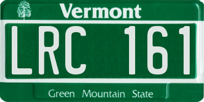 VT license plate LRC161