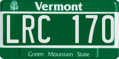 VT license plate LRC170