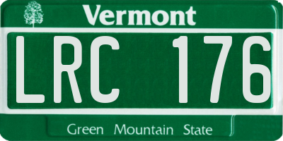 VT license plate LRC176