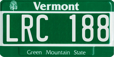 VT license plate LRC188