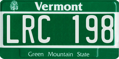 VT license plate LRC198