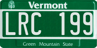 VT license plate LRC199