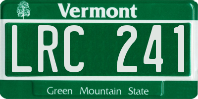 VT license plate LRC241
