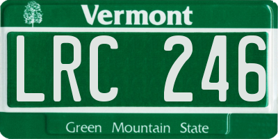 VT license plate LRC246