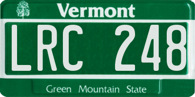 VT license plate LRC248