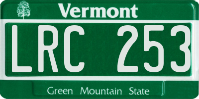 VT license plate LRC253