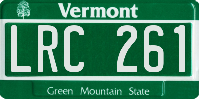 VT license plate LRC261
