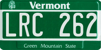 VT license plate LRC262