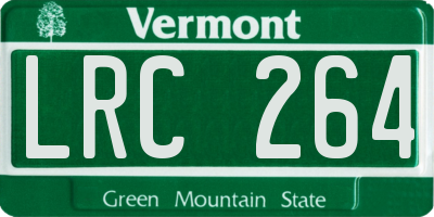 VT license plate LRC264