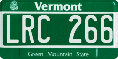 VT license plate LRC266