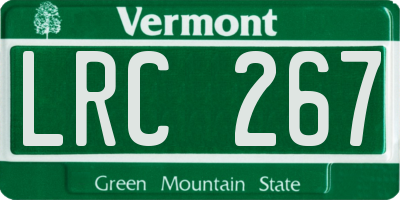 VT license plate LRC267