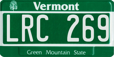 VT license plate LRC269