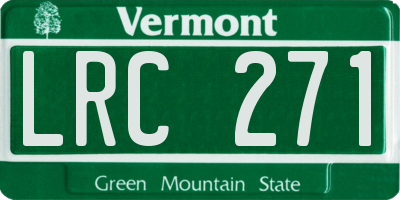 VT license plate LRC271