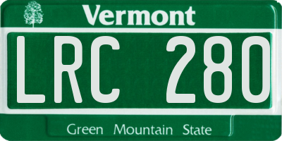 VT license plate LRC280
