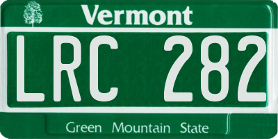 VT license plate LRC282