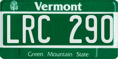 VT license plate LRC290