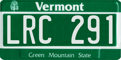 VT license plate LRC291