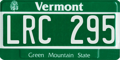 VT license plate LRC295