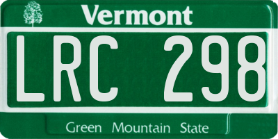 VT license plate LRC298