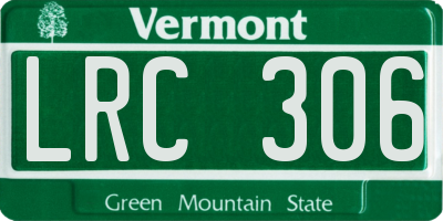 VT license plate LRC306