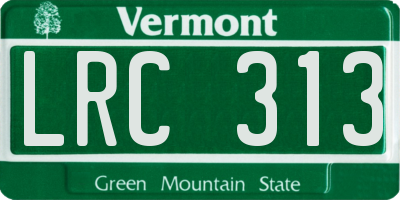VT license plate LRC313
