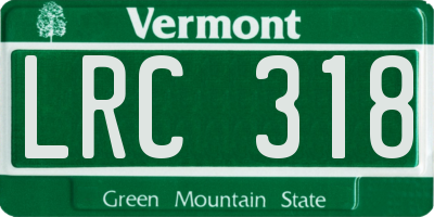 VT license plate LRC318