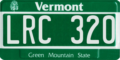 VT license plate LRC320