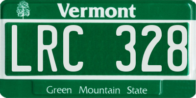 VT license plate LRC328
