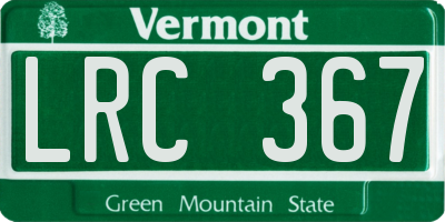 VT license plate LRC367