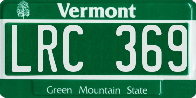 VT license plate LRC369