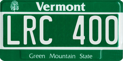 VT license plate LRC400