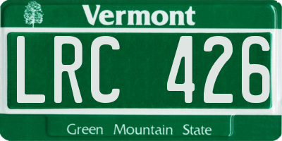 VT license plate LRC426