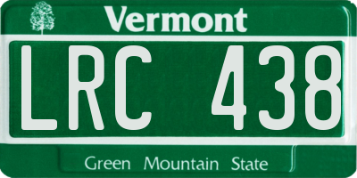 VT license plate LRC438