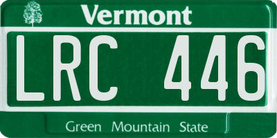 VT license plate LRC446