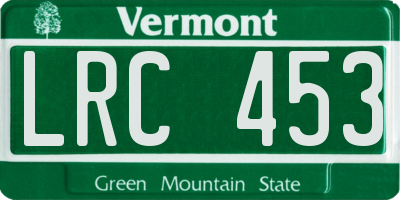 VT license plate LRC453