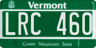 VT license plate LRC460